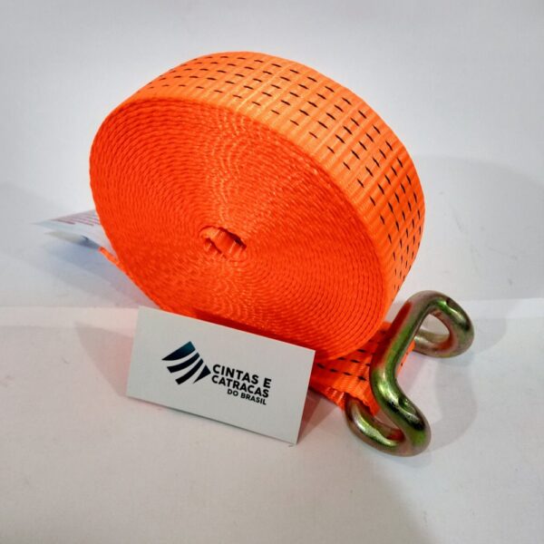 CINTA 9M - 50MM - 5TON LARANJA GANCHO GARRA