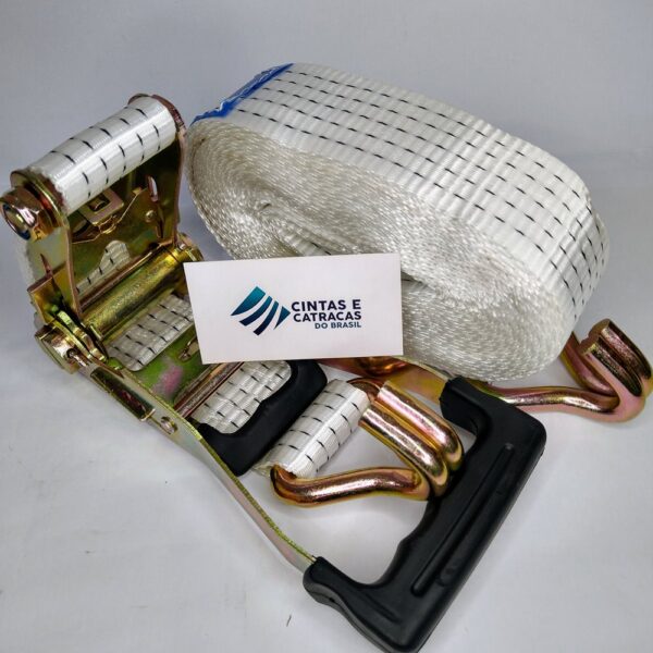 CONJUNTO 9M - 50MM - 5TON BRANCO GANCHO J CATRACA IMPORTADA
