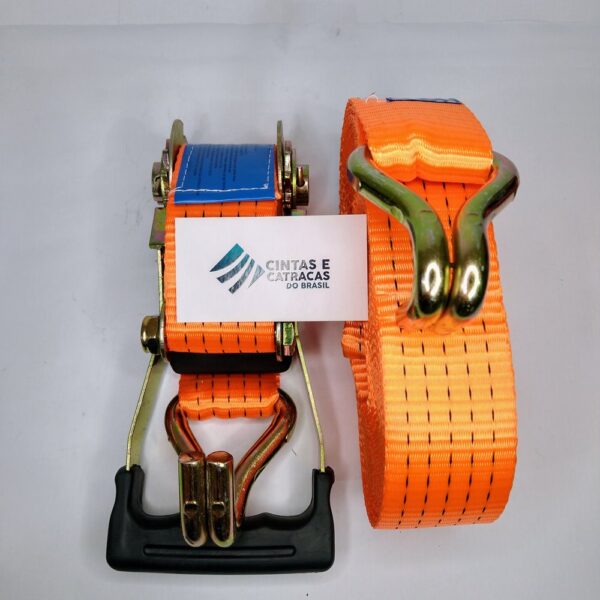 CONJUNTO 9M - 50MM - 5TON LARANJA GANCHO J CATRACA IMPORTADA